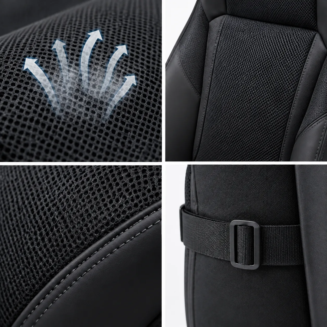 3D Breathable 2-in-1 Memory Foam Car Seat Support
