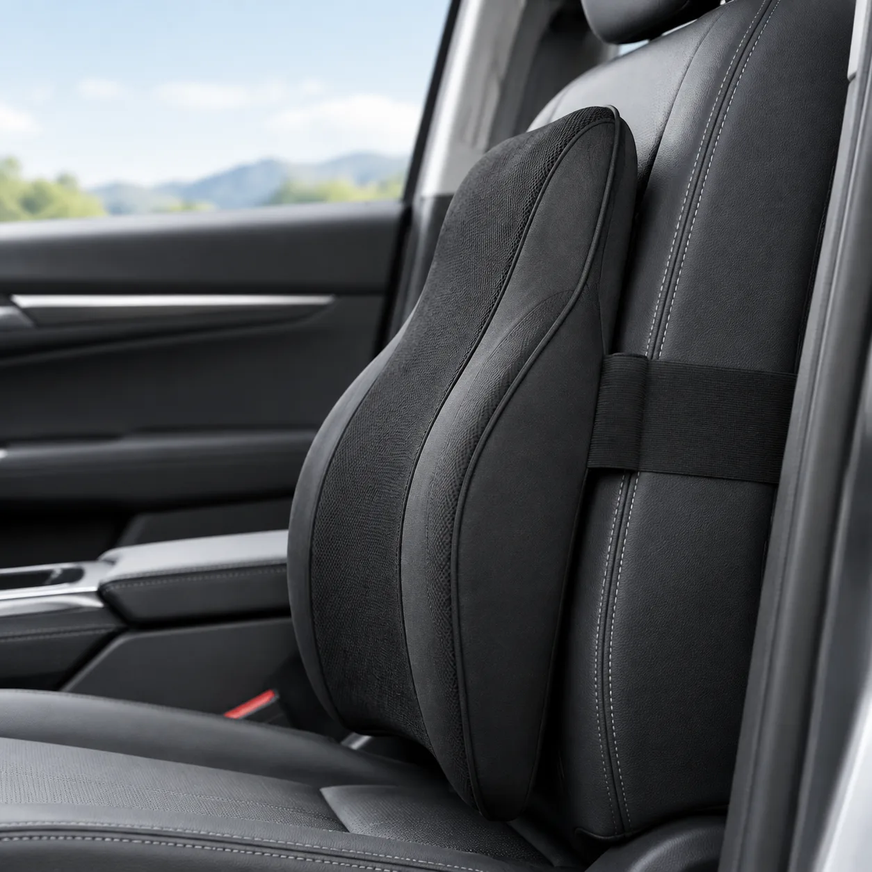 2-in-1 Memory Foam Car Lumbar & Seat Cushion