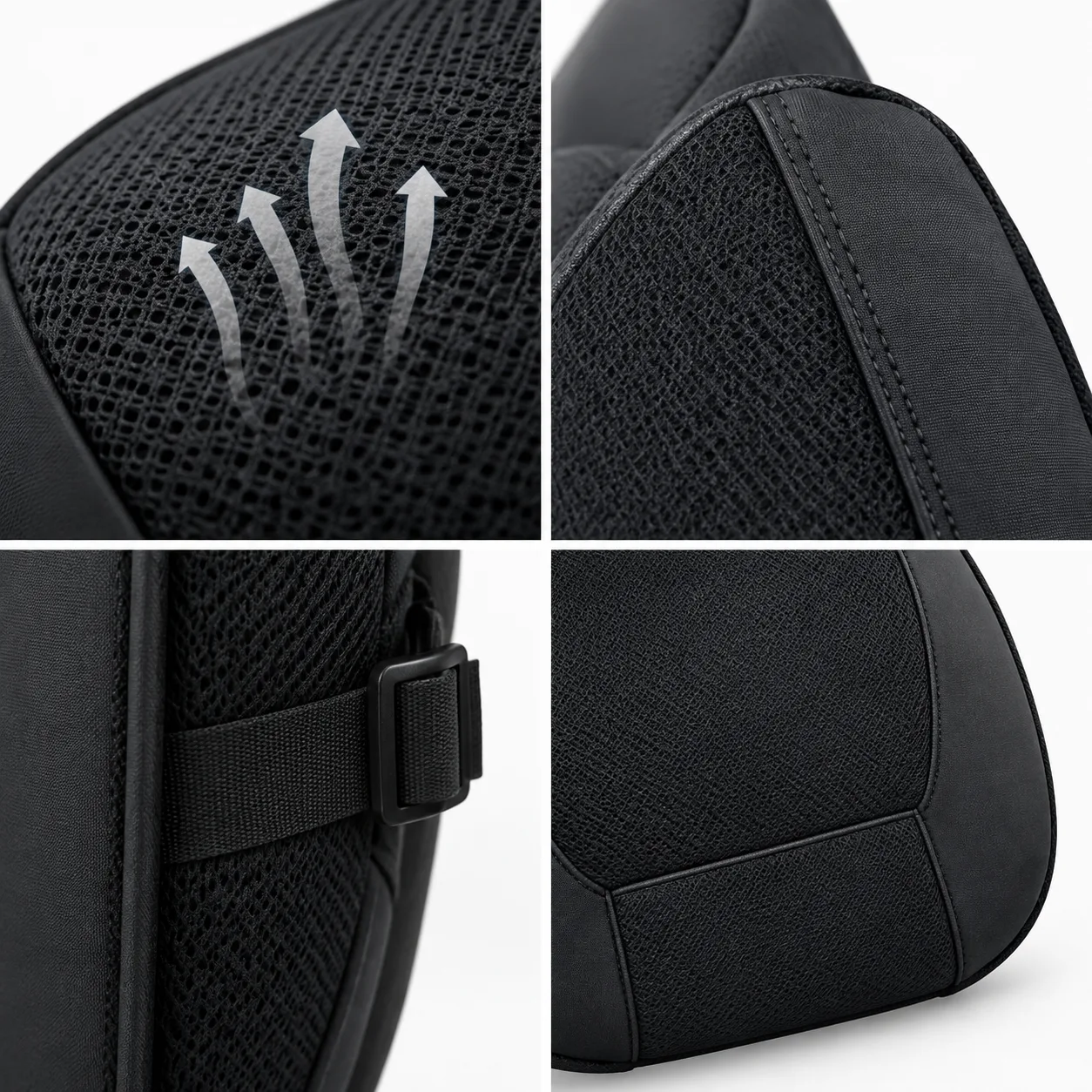 3D Breathable Full-Back Memory Foam Car Support