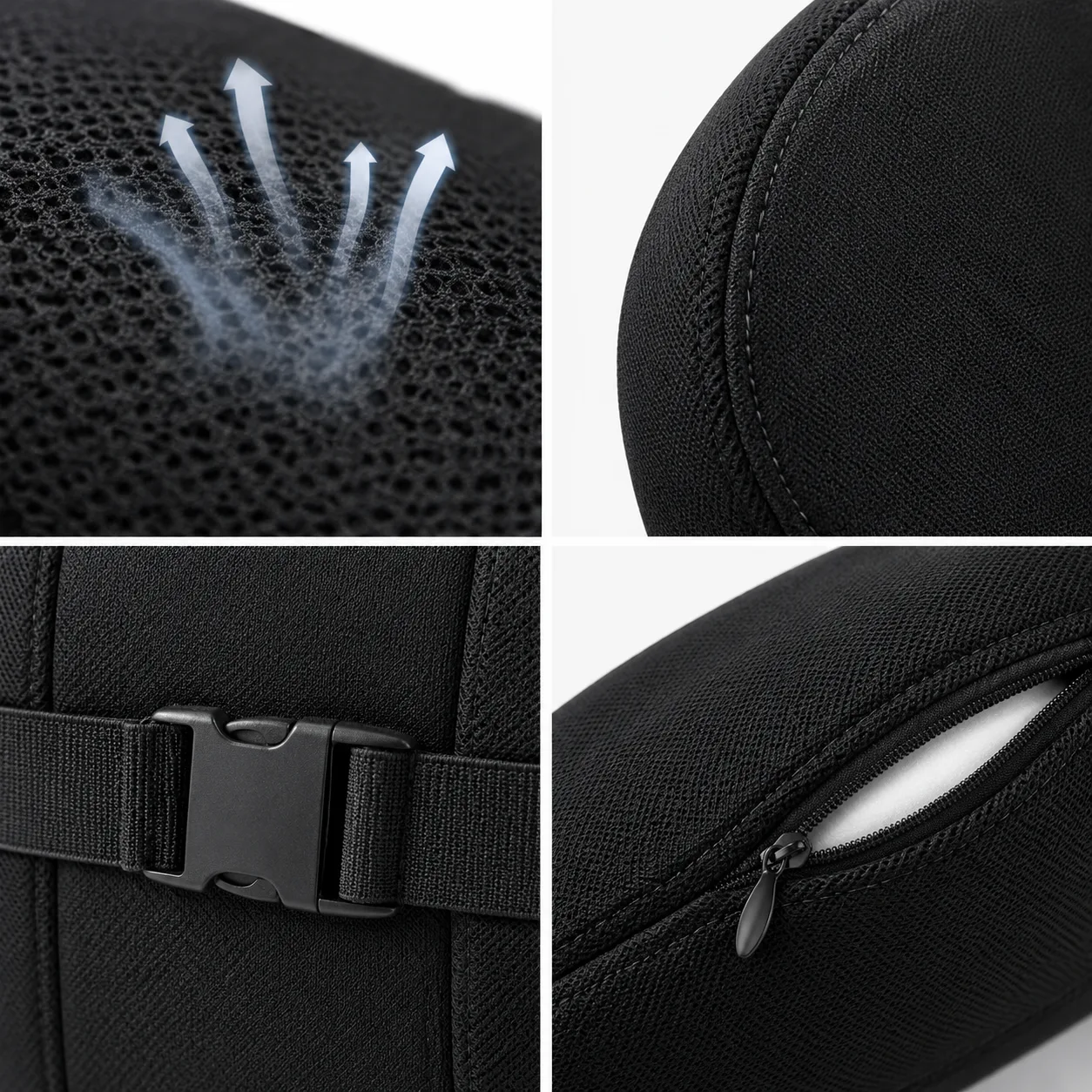 Custom Size Memory Foam Automotive Seat & Lumbar Support