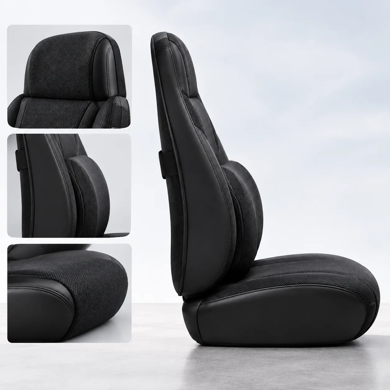 3D Breathable 2-in-1 Memory Foam Car Seat Support
