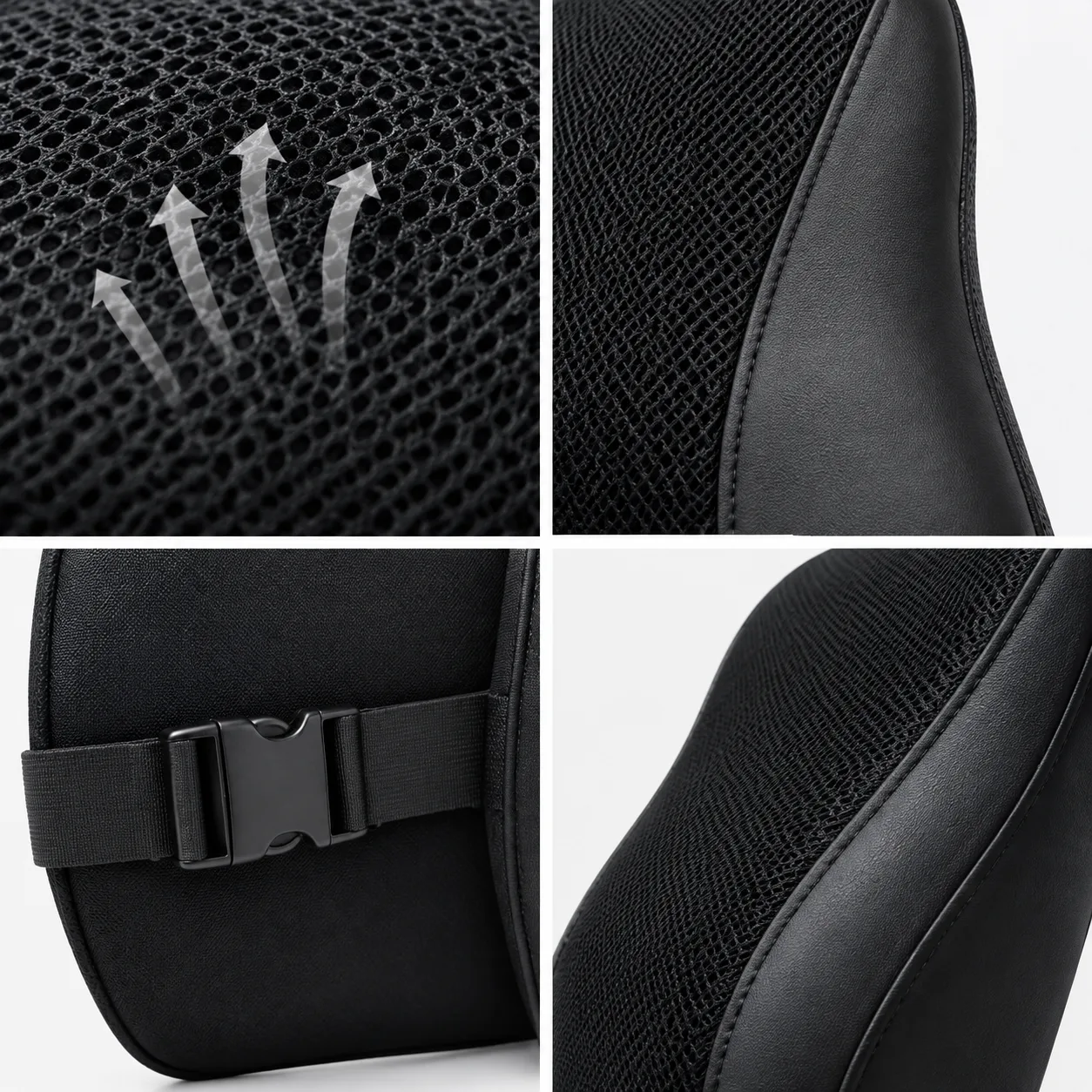 3D Breathable Memory Foam Car Lumbar Support