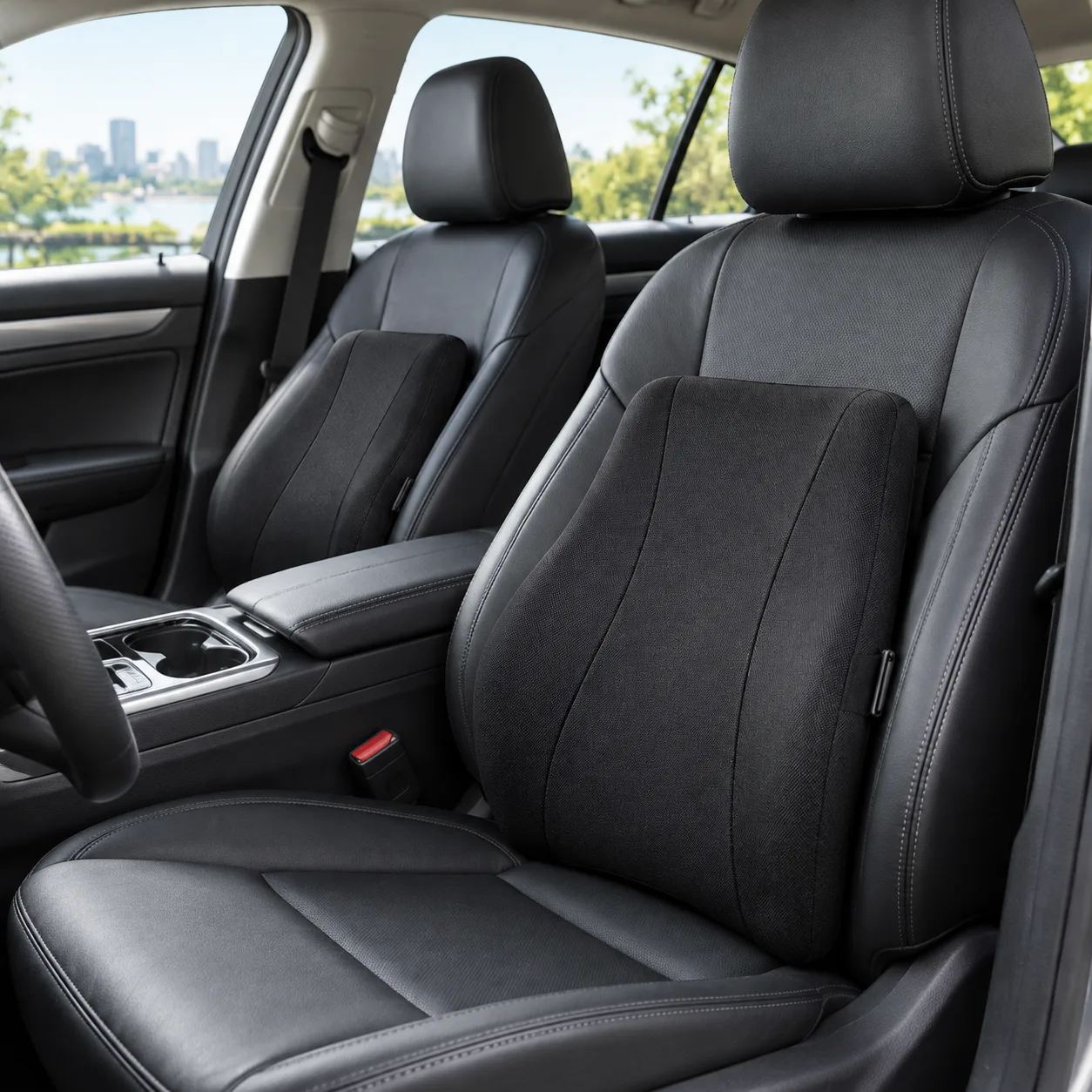 High-Support Memory Foam Automotive Back Cushion