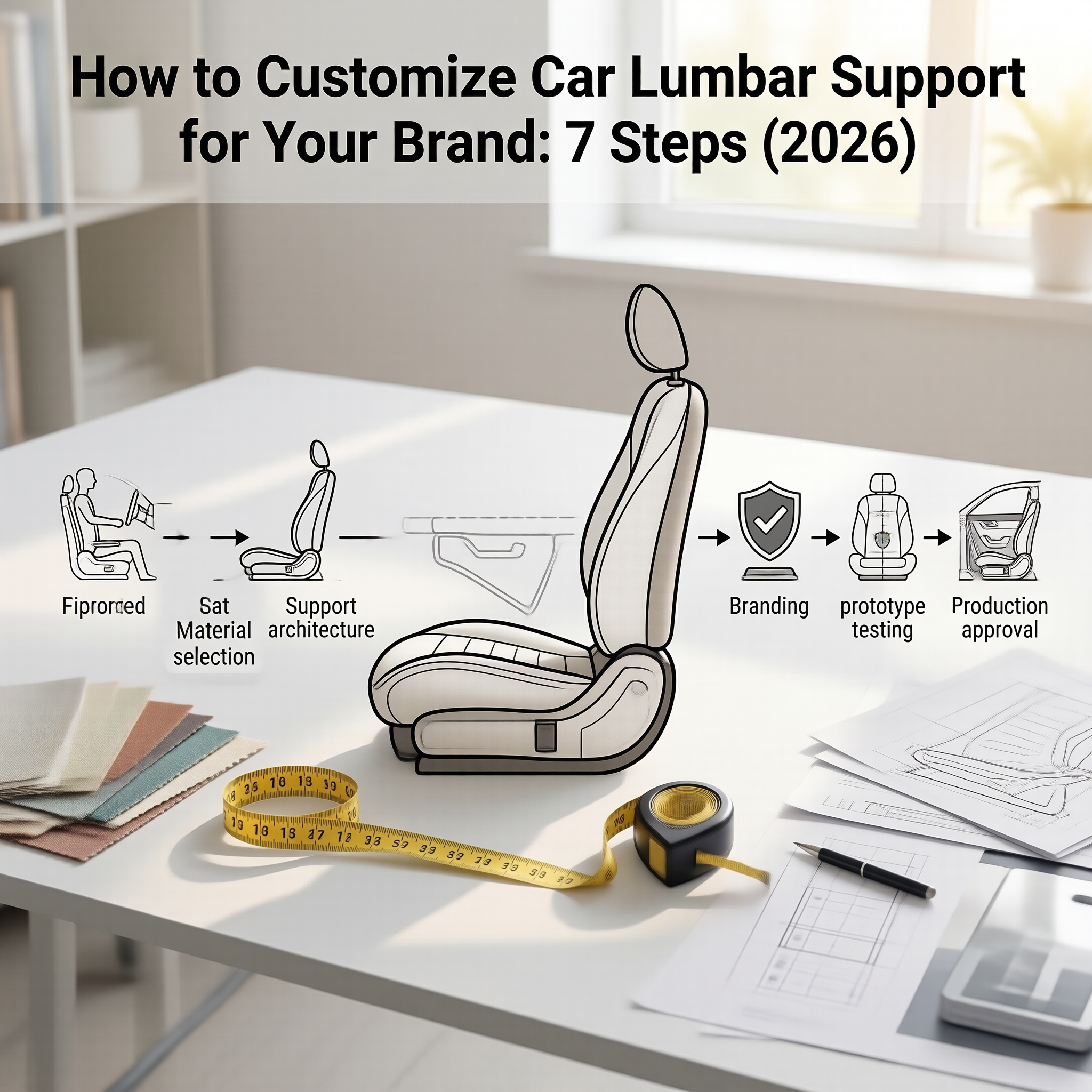 Cómo personalizar el soporte lumbar para coche de tu marca: 7 pasos (2026)