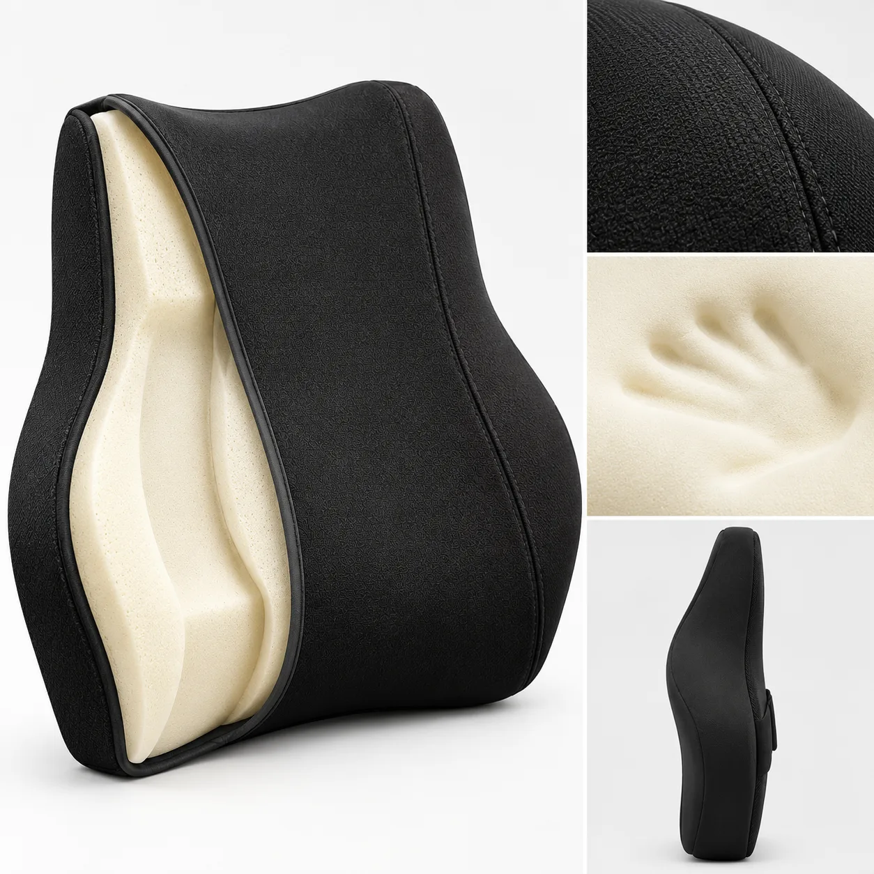 Custom Size Memory Foam Automotive Seat & Lumbar Support