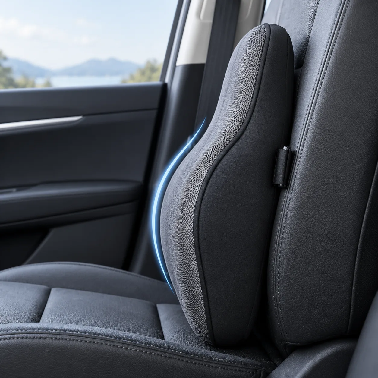 Ergonomic Car Driver Memory Foam Support Cushion