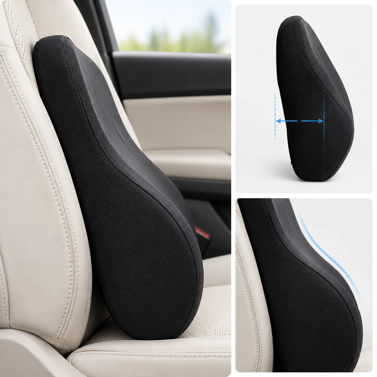 Long-Haul Driver Memory Foam Seat Support Cushion