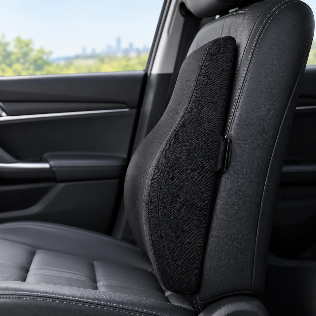 High-Support Memory Foam Automotive Back Cushion