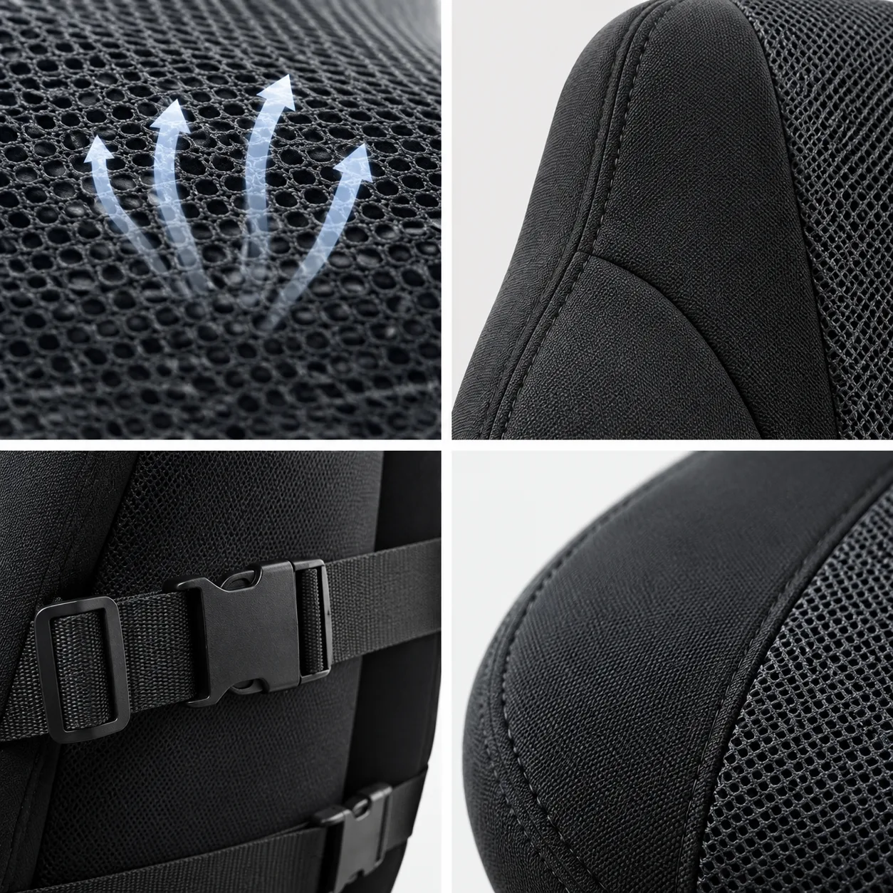 Ergonomic Memory Foam Full-Back Car Support Cushion